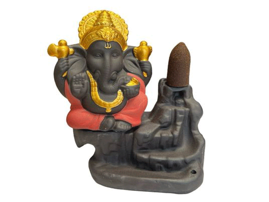 backflow podstavek za dišeče stožce backflow dimna fontana stojalo backflow za stožce podstavek za dišeče palčke ganesh ganeš ganesha vzranta dimna fontana za disece stozce za disece palcke