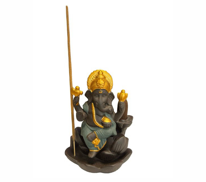dimna fontana backflow podstavek za dišeče stožce backflow dimna fontana stojalo backflow za dišeče stožce podstavek za dišeče palčke ganesh ganeš ganesha vzranta dimna fontana za disece stozce za disece palcke