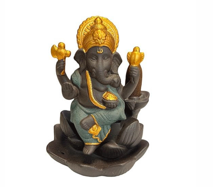 dimna fontana backflow podstavek za dišeče stožce backflow dimna fontana stojalo backflow za dišeče stožce podstavek za dišeče palčke ganesh ganeš ganesha vzranta dimna fontana za disece stozce za disece palcke