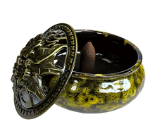 Naložite sliko v pregledovalnik galerije, podstavek za dišeče stožce stojalo za dišeče stožce stojalo za kadila podstavek za dišeče stožce iz keramike 
