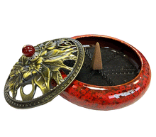 Naložite sliko v pregledovalnik galerije, podstavek za dišeče stožce stojalo za dišeče stožce stojalo za kadila podstavek za dišeče stožce iz keramike 
