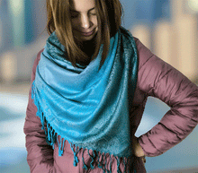 Naložite sliko v pregledovalnik galerije, sal sali šal šali pasmina pašmina ženski šali modni šali zenski sal bombaž viskoza šali lepota mehko jesenski šal zimski šal prehodni šal poletni šali turkiz modra
