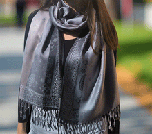 Naložite sliko v pregledovalnik galerije, sal sali šal šali pasmina pašmina ženski šali modni šali zenski sal bombaž viskoza šali lepota mehko jesenski šal zimski šal prehodni šal poletni šali  topel sal naravni materiali siva

