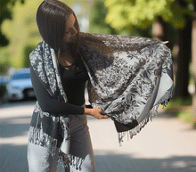 Naložite sliko v pregledovalnik galerije, sal sali šal šali pasmina pašmina ženski šali modni šali zenski sal bombaž viskoza šali lepota mehko jesenski šal zimski šal prehodni šal poletni šali  naravni materiali blescice bleščice svetlikajoč
