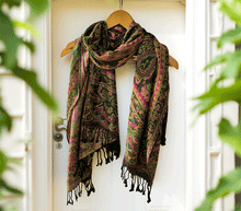 Naložite sliko v pregledovalnik galerije, sal sali šal crazy šali pasmina pašmina ženski šali modni šali zenski sal bombaž viskoza šali lepota mehko jesenski šal zimski šal prehodni šal poletni šali  črna zelena 
 vzorci naravni materiali good vibes
