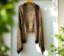 Naložite sliko v pregledovalnik galerije, sal sali šal crazy šali pasmina pašmina ženski šali modni šali zenski sal bombaž viskoza šali lepota mehko jesenski šal zimski šal prehodni šal poletni šali  črna zelena 
 vzorci naravni materiali good vibes
