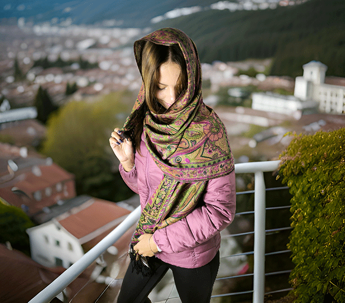 sal sali šal crazy šali pasmina pašmina ženski šali modni šali zenski sal bombaž viskoza šali lepota mehko jesenski šal zimski šal prehodni šal poletni šali  črna zelena 
 vzorci naravni materiali good vibes
