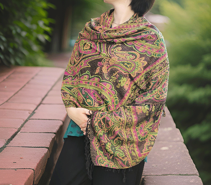 sal sali šal crazy šali pasmina pašmina ženski šali modni šali zenski sal bombaž viskoza šali lepota mehko jesenski šal zimski šal prehodni šal poletni šali  črna zelena 
 vzorci naravni materiali good vibes