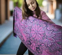 Naložite sliko v pregledovalnik galerije, sal sali šal crazy šali pasmina pašmina ženski šali modni šali zenski sal bombaž viskoza šali lepota mehko jesenski šal zimski šal prehodni šal poletni šali  črna roza 
 vzorci naravni materiali good vibes
