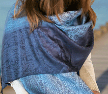 Naložite sliko v pregledovalnik galerije, sal sali šal šali pasmina pašmina ženski šali modni šali zenski sal bombaž viskoza šali lepota mehko jesenski šal zimski šal prehodni šal poletni šali moder modra
