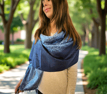 Naložite sliko v pregledovalnik galerije, sal sali šal šali pasmina pašmina ženski šali modni šali zenski sal bombaž viskoza šali lepota mehko jesenski šal zimski šal prehodni šal poletni šali moder modra
