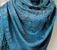 Naložite sliko v pregledovalnik galerije, sal sali šal šali pasmina pašmina ženski šali modni šali zenski sal bombaž viskoza šali lepota mehko jesenski šal zimski šal prehodni šal poletni šali moder modra
