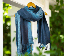 Naložite sliko v pregledovalnik galerije, sal sali šal šali pasmina pašmina ženski šali modni šali zenski sal bombaž viskoza šali lepota mehko jesenski šal zimski šal prehodni šal poletni šali moder modra
