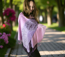 Naložite sliko v pregledovalnik galerije, sal sali šal šali pasmina pašmina ženski šali modni šali zenski sal bombaž viskoza šali lepota mehko jesenski šal zimski šal prehodni šal poletni šali vijola roza
