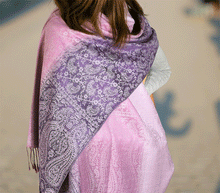 Naložite sliko v pregledovalnik galerije, sal sali šal šali pasmina pašmina ženski šali modni šali zenski sal bombaž viskoza šali lepota mehko jesenski šal zimski šal prehodni šal poletni šali vijola roza
