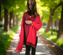 Naložite sliko v pregledovalnik galerije, sal sali šal šali pasmina pašmina ženski šali modni šali zenski sal bombaž viskoza šali lepota mehko jesenski šal zimski šal prehodni šal poletni šali rdeča
