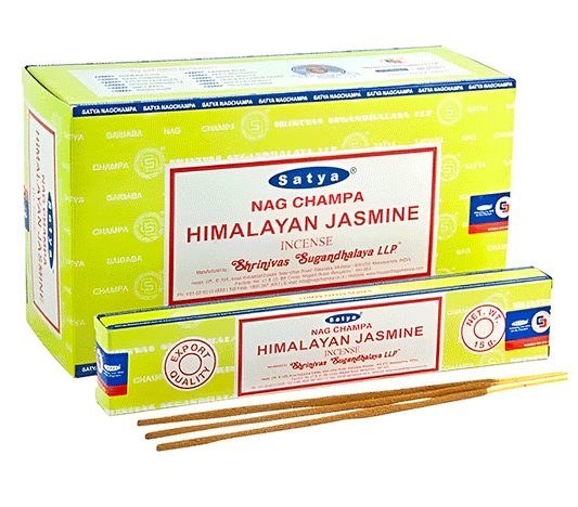 dišeče palčke satya nag champa hymalayan jasmine premium masala incense disece palcke satya himalajski jasmin dišave disave kadio kadila satya za sproscanje  jasmin