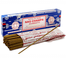 Naložite sliko v pregledovalnik galerije, Satya Sai Baba meditiranje duhovnost Sai baba nag champa 100g sproscanje disave za dom kadila disece palcke dišeče palčke nag champa satya 100g
