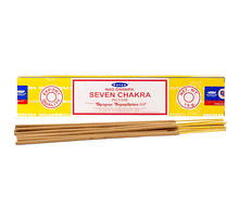 Naložite sliko v pregledovalnik galerije, Satya seven chakra dicese palcke disave darilo joga dvig energije sadhana kadila kadilo naravne dišeče palčke naravne dišave satya sedem čaker
