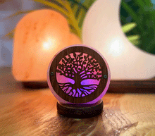 Naložite sliko v pregledovalnik galerije, himalajska solna lučka solna svetilka himalajske solne lucke luč sobna svetilka iz soli negativni ioni zdravje drevo življenja tree of life svetila pakistan
