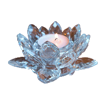 Naložite sliko v pregledovalnik galerije, svečnik lotus svecnik iz stekla svecnik kristalno steklo lotus
