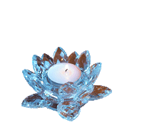 Naložite sliko v pregledovalnik galerije, svečnik lotus svecnik iz stekla svecnik kristalno steklo lotus
