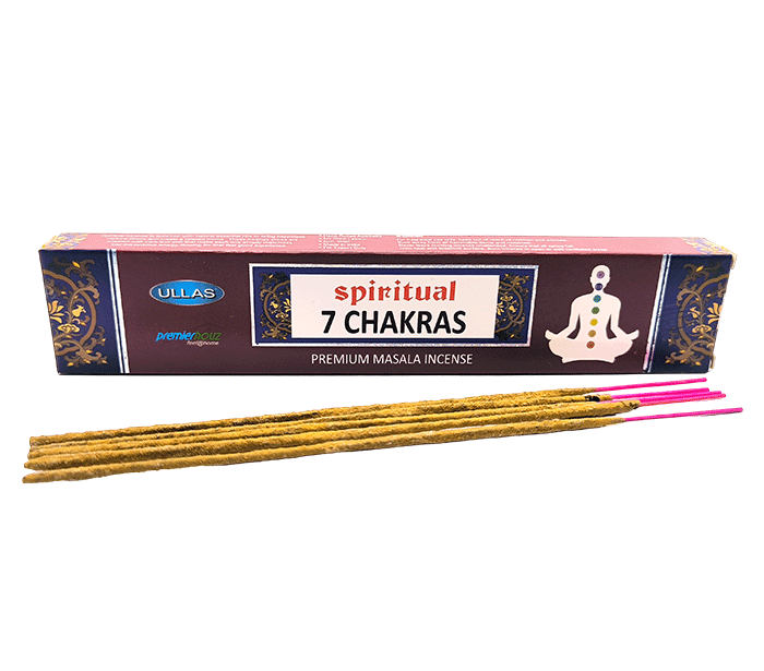 dišeče palčke ullas spiritual 7 chakras premium masala incense disece palcke ullas spiritual 7 chakras dišave disave sandalovina kadio kadila ullas spiritual 7 chakras