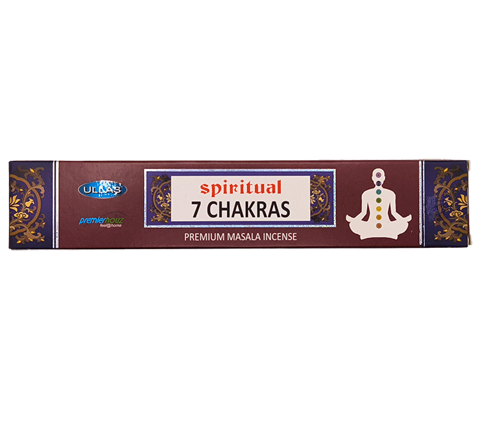 dišeče palčke ullas spiritual 7 chakras premium masala incense disece palcke ullas spiritual 7 chakras dišave disave sandalovina kadio kadila ullas spiritual 7 chakras