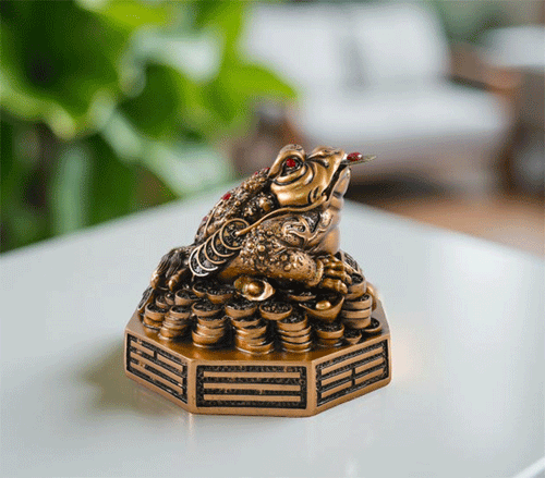 kip žaba kipec zaba feng shui blagostanje bogastvo financni uspeh žaba figura žabe dekoracija zabe