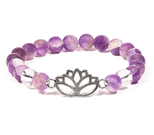 Naložite sliko v pregledovalnik galerije, zapestnica ametist kristali zapestnica zapestnice iz kristalov kamena strela poldragi kamni lotus nakit
