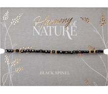 Naložite sliko v pregledovalnik galerije, zapestnica crni spinel iz kristalov kristali kristalna zapestnica nakit zapestnica poldragi kamni črni spinel
