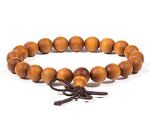 Naložite sliko v pregledovalnik galerije, zapestnica sandalovina zapestnice iz sandalovine lesene zapestnice lesena zapestnica nakit sandalovina molitvena zapestnica mala moška zapestnica
