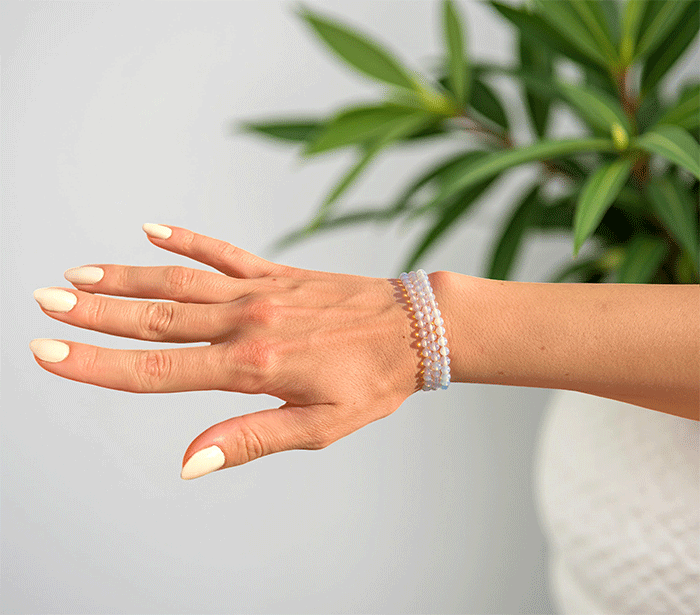 zapestnica opal opalit iz kristalov ženska zapestnica iz poldragih kamnov nakit opalit moda nakit iz kristalov kristali zapestnice ženske zapestnice iz opala 4mm