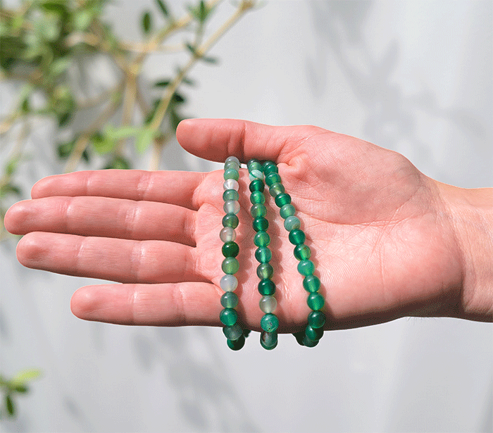 zapestnica zeleni črtasti ahat iz kristalov 6mm ženska zapestnica iz poldragih kamnov nakit zeleni črtasti ahat moda nakit iz kristalov kristali zapestnice zeleni črtasti ahat ženske zapestnice talisman