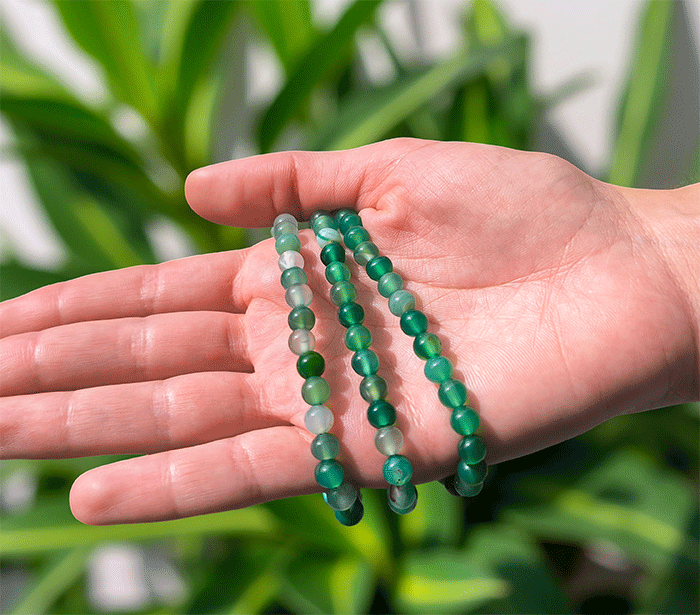 zapestnica zeleni črtasti ahat iz kristalov 6mm ženska zapestnica iz poldragih kamnov nakit zeleni črtasti ahat moda nakit iz kristalov kristali zapestnice zeleni črtasti ahat ženske zapestnice talisman