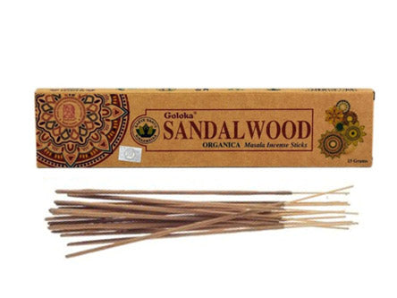 Disece palcke Goloka Sandalovina kadilo sandalwood incense meditacija za sproscanje aromaterapija